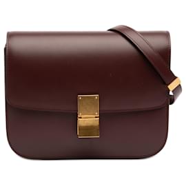 Celine Red Medium Calfskin Classic Box - Céline