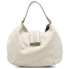Borsa Hobo Guccissima bianca grande da donna