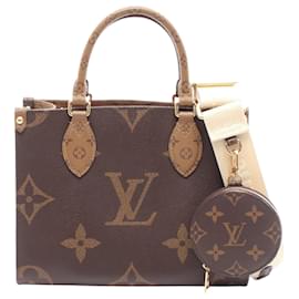 Louis Vuitton Marrone Monogram Reverse Giant OnTheGo PM