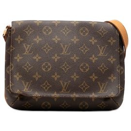 Louis Vuitton Marrone Monogram Musette Tango con tracolla corta