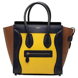 Bolso Tote Celine Yellow Micro Tricolor de piel - Céline