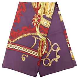Hermès Seidentuch Purple Bride de Cour 90