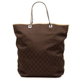 Gucci Shopper Tote aus GG Canvas braun Large