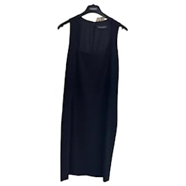 Dolce & Gabbana ärmelloses Kleid aus Schurwolle in Schwarz