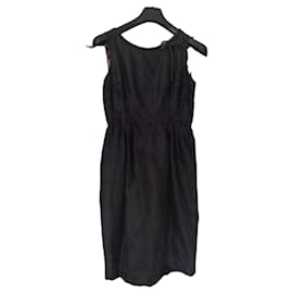Vestido Dolce & Gabbana preto forro leopardo