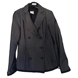 Autre Marque Blazer Narciso Rodriguez de seda gris cruzado