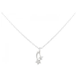 Autre Marque Collar de Flores de Diamantes en Oro Blanco Au750