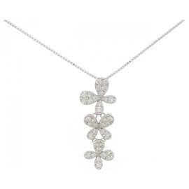 Autre Marque Collana Flower Pave Diamond in Au750