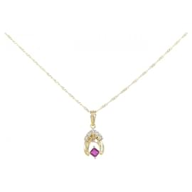 Au750 Ruby Diamond Necklace - Autre Marque