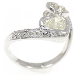 Autre Marque Anillo de oro blanco Au750 con diamantes y zafiros