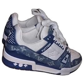 Sneakers Louis Vuitton Monogram Denim Bianco e Blu