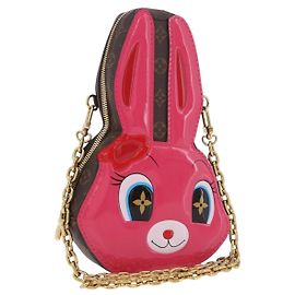 LOUIS VUITTON Monogram Wallet On Chain Rabbit Bag Rose M11452 LV Auth 184890SM