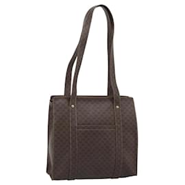 Céline Borsa Tote CELINE Macadam in tela PVC e pelle Marrone Oro Auth BA13283