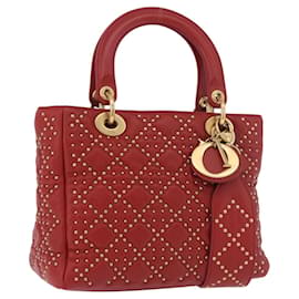 Borsa Christian Dior Lady Dior Canage in Pelle 2way Rosso Oro Autentica 184976M
