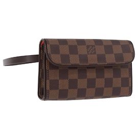 LOUIS VUITTON Pochette Florentine Damier Ebene Waist Bag N51856 LV Auth ar13959V