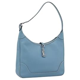 HERMES Trim 31 Bolso de hombro de cuero azul claro plata Auth 184933V - Hermès
