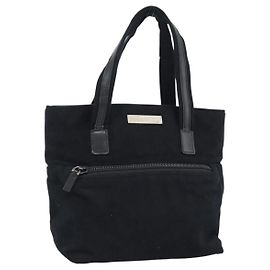 Borsa GUCCI in cotone nero argento 002 8079 Auth bs35582