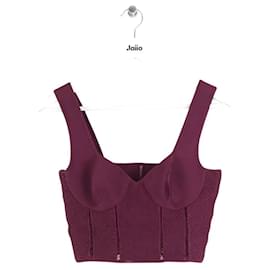 Top sin mangas color burdeos - Alaïa