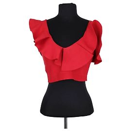 Alexander Mcqueen Top rojo sin mangas