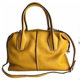 Borsa a tracolla in pelle D-Styling Giallo - Tod's