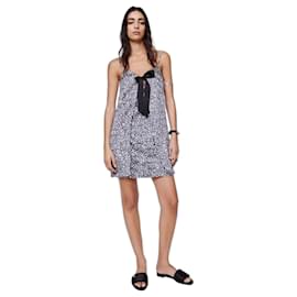 Chanel 22P Seidenkleid mit Leopardenmuster und Schleife