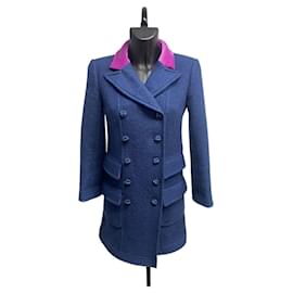 Manteau en cachemire bleu Chanel de la collection Prêt-à-porter FW 2007