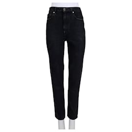 Jeans neri a gamba dritta Khaite con dettaglio di bottoni dorati Taglia W25 | XS usato