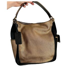 Saint Laurent Borsa a mano Multi Pelle Oro e Scamosciato Nero