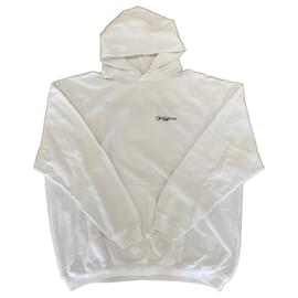Balenciaga Corporate Medium Molleton Hoodie - Weiß