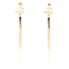 Orecchini pendenti Tiffany T Wire Bar in oro rosa - Tiffany & Co