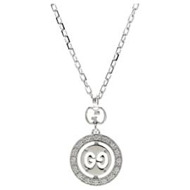 Collana Icon Gucci in oro bianco 18K con diamante