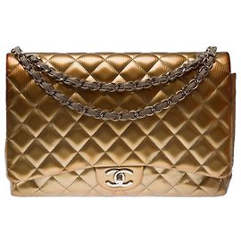 Bolso CHANEL Timeless/Classique en Cuero Dorado - 103579