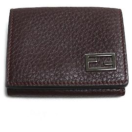 Fendi FF Logo Kalbsleder Tri-Fold Wallet