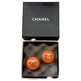 Orecchini Chanel CC Logo Arancione