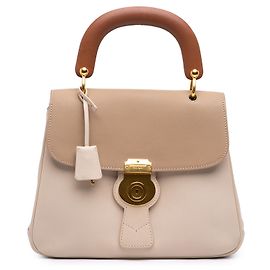 Borsa Burberry Brown Medium Tricolor Trench in pelle di vitello DK88