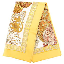 Sciarpa in seta Hermès Yellow Les Legendes de l Arbre 90