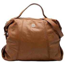 Borsa Givenchy in pelle marrone con logo 4G