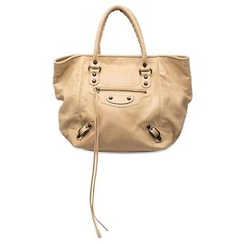Borsa Balenciaga Motocross Classic Sunday in pelle di agnello beige