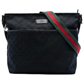 Borsa a tracolla Gucci Blue GG Canvas Web