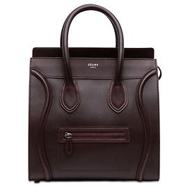 Céline Celine Luggage Tote aus glattem Kalbsleder in Rot