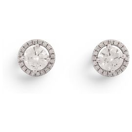 Autre Marque NUOVI ORECCHINI A STUD CON DIAMANTE SOLITARIO 1.7CT ORO BIANCO 18K