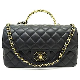 NUOVO CHANEL TIMELESS HANDLE PM BORSA IN PELLE MATELASSÉ CON TRACCOLLA