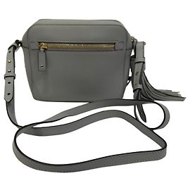Bolso bandolera Anya Hindmarch Smiley en piel gris
