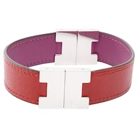 Bracelet Loulou en cuir et acier inoxydable Hermes - Hermès