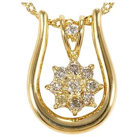 Autre Marque Collana in oro giallo 18K con diamante
