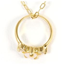 Autre Marque Collana in oro giallo 18K con opale e diamante