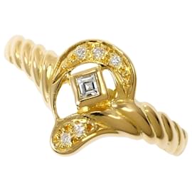 Autre Marque 18K Gelbgold-Ring mit Diamant