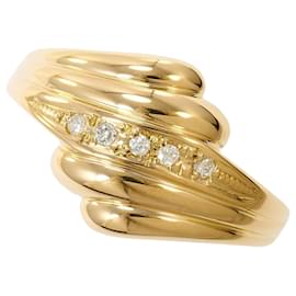 Autre Marque 18K Gelbgold-Ring mit Diamant