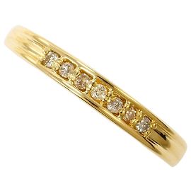 Autre Marque Anel de banda em ouro amarelo 18K com diamante