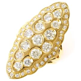 Autre Marque 18K Gelbgold-Ring mit Diamant